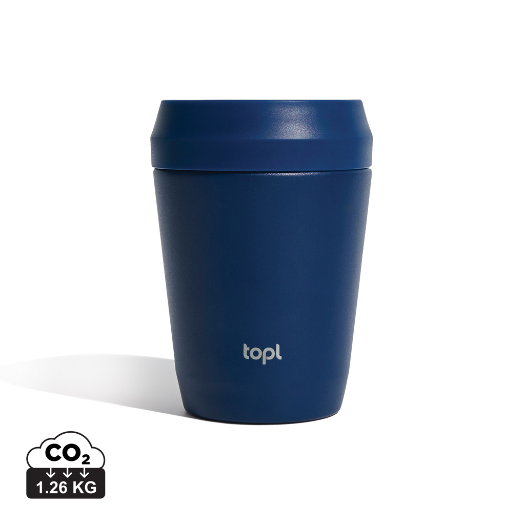 Mug recyclé 235ml avec couvercle 360° personnalisable Topl Bleu marine